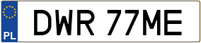 Trailer License Plate